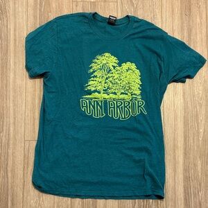 Ann Arbor Graphic Teal T-Shirt